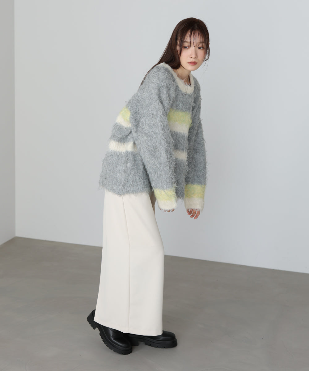 ボーダーケガキトップス