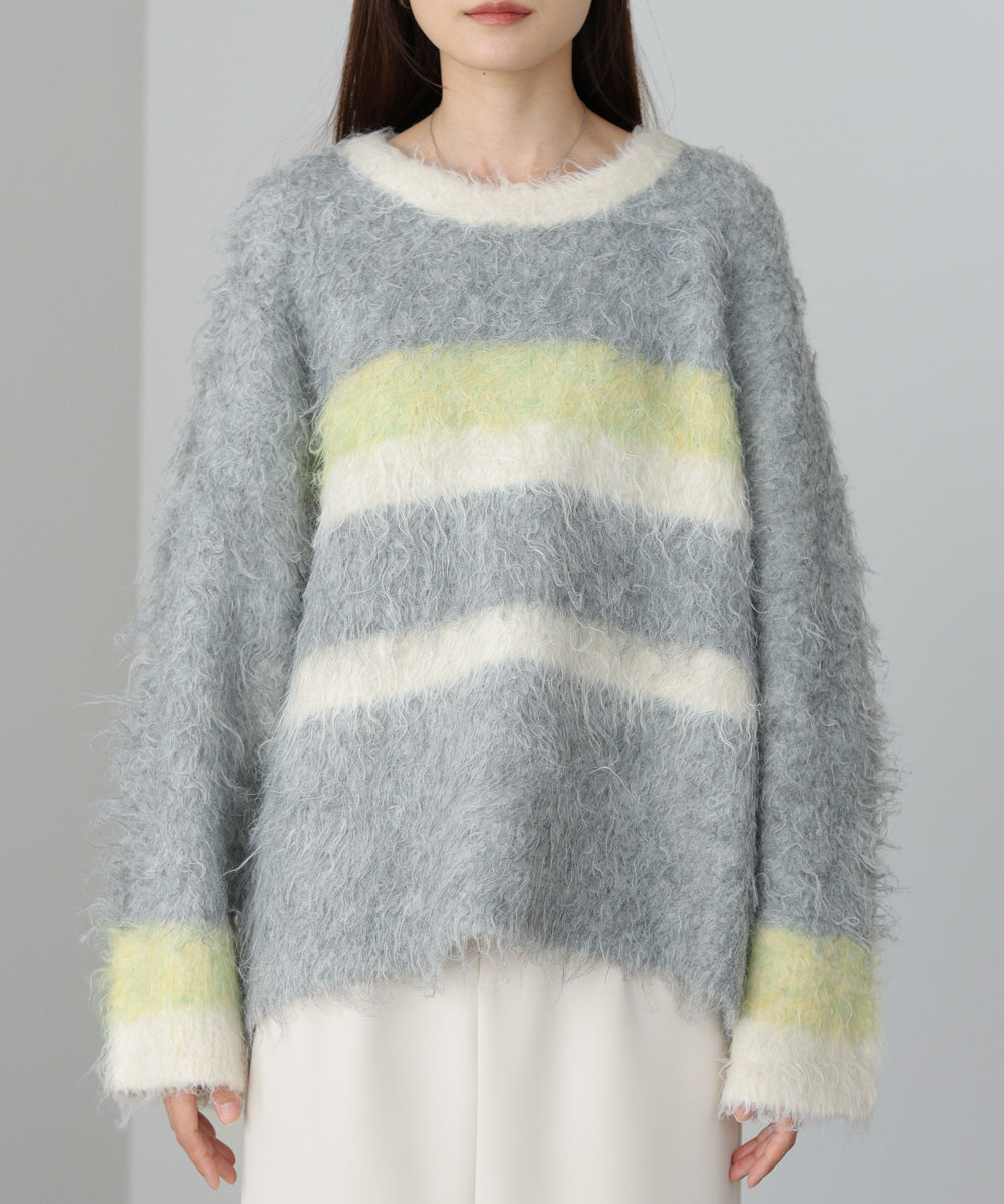 ボーダーケガキトップス