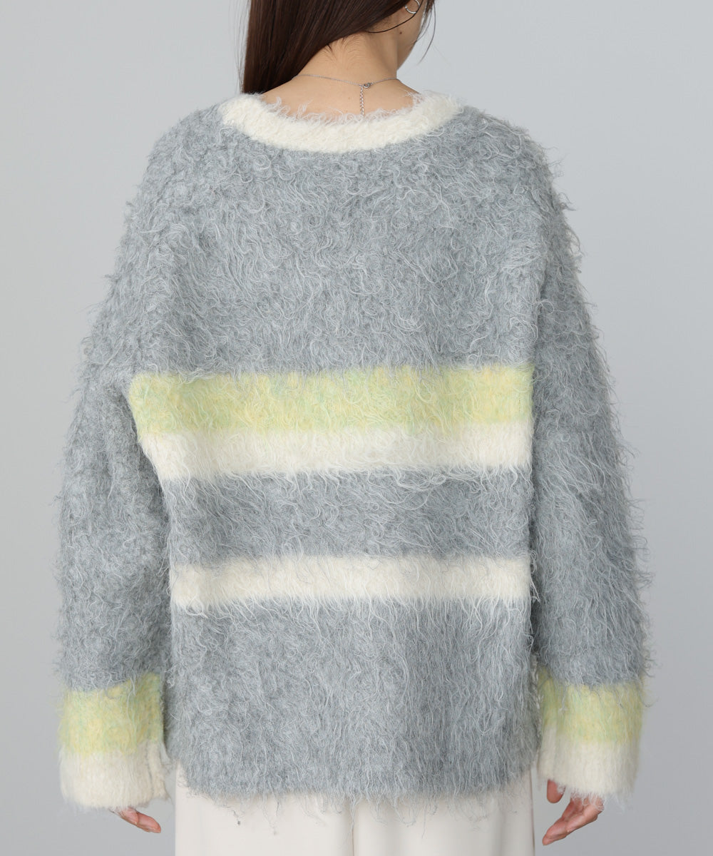 ボーダーケガキトップス