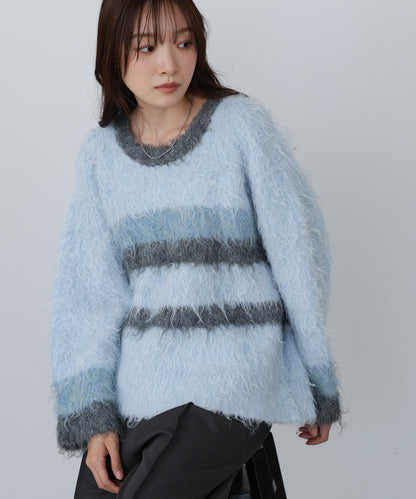 ボーダーケガキトップス