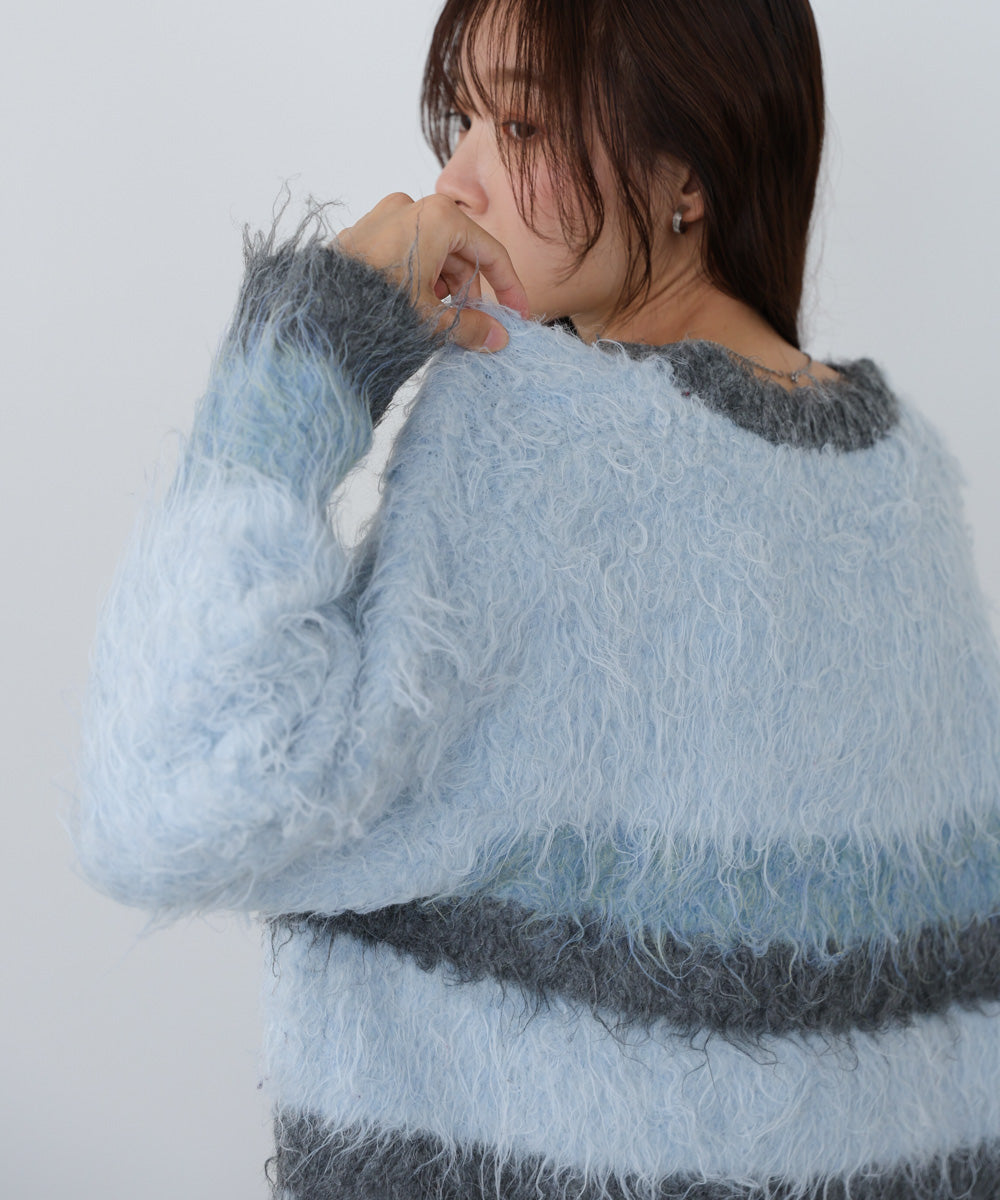 ボーダーケガキトップス