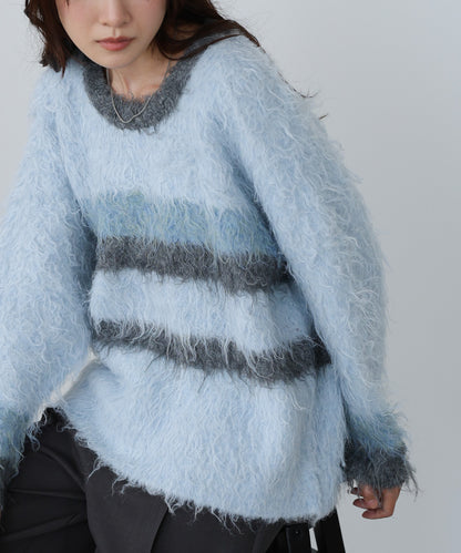 ボーダーケガキトップス