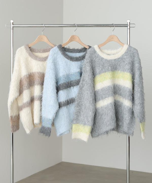 ボーダーケガキトップス