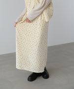 小花柄レース付きベロアキャミワンピース