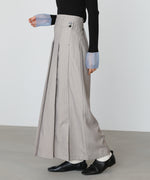 ピンストライプサイドプリーツスカート