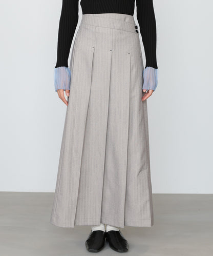 ピンストライプサイドプリーツスカート