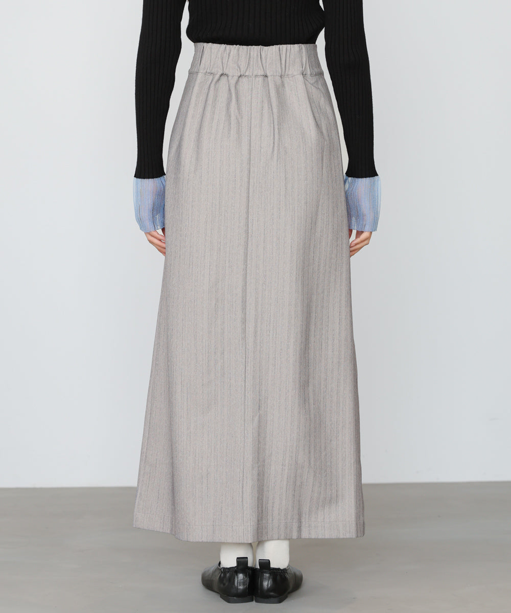 ピンストライプサイドプリーツスカート
