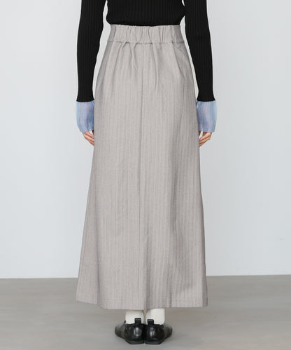 ピンストライプサイドプリーツスカート