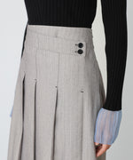 ピンストライプサイドプリーツスカート