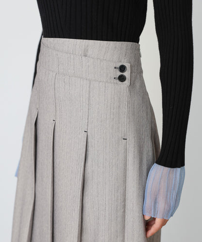 ピンストライプサイドプリーツスカート