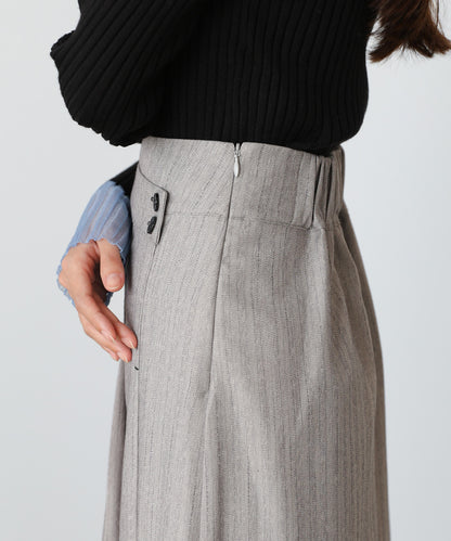 ピンストライプサイドプリーツスカート