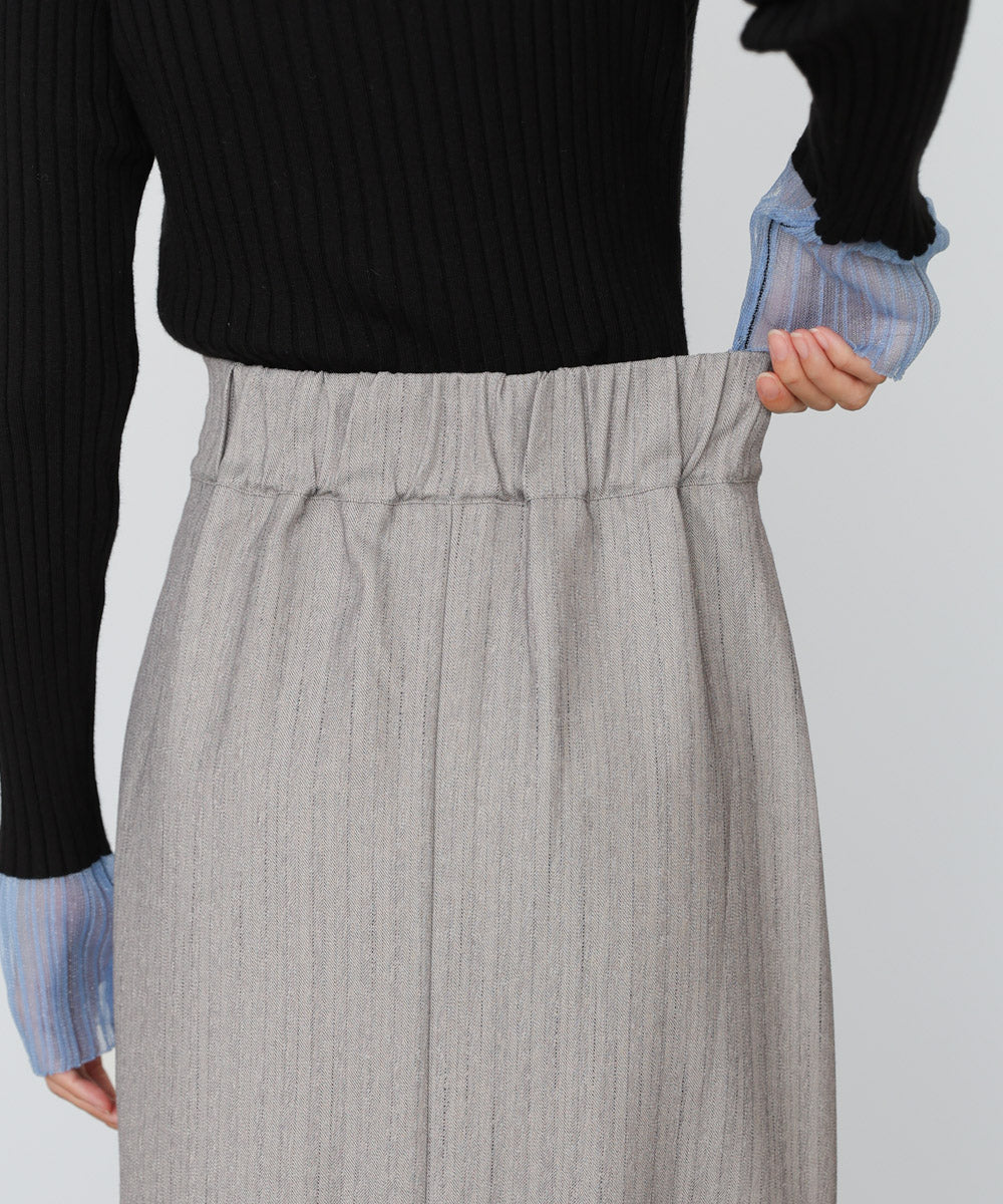 ピンストライプサイドプリーツスカート