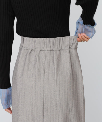 ピンストライプサイドプリーツスカート