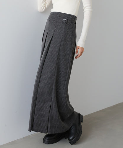 ピンストライプサイドプリーツスカート