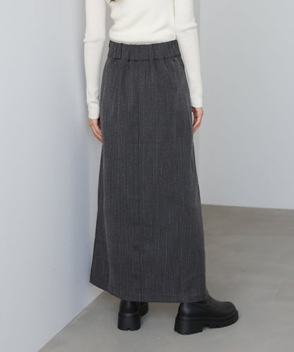 ピンストライプサイドプリーツスカート