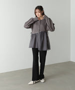 前後2WAYペプラムオーガンジーポンチトップス