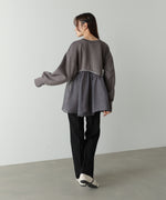 前後2WAYペプラムオーガンジーポンチトップス