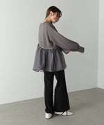 前後2WAYペプラムオーガンジーポンチトップス