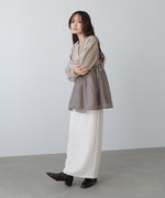 前後2WAYペプラムオーガンジーポンチトップス