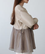 前後2WAYペプラムオーガンジーポンチトップス