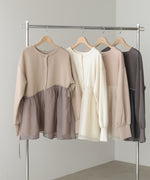 前後2WAYペプラムオーガンジーポンチトップス