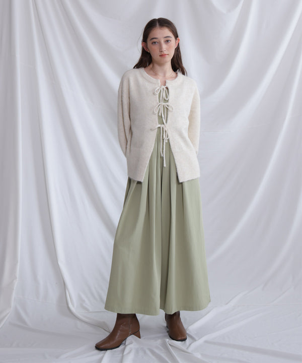 前後２ＷＡＹニットトップス＋タックキャミワンピース