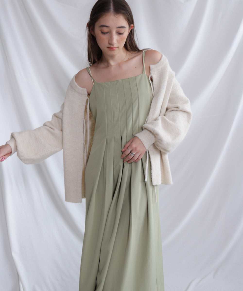 前後２ＷＡＹニットトップス＋タックキャミワンピース