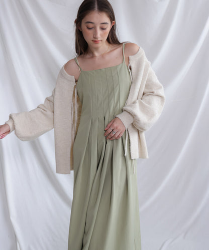 前後２ＷＡＹニットトップス＋タックキャミワンピース