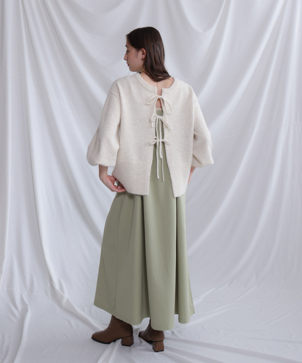 前後２ＷＡＹニットトップス＋タックキャミワンピース