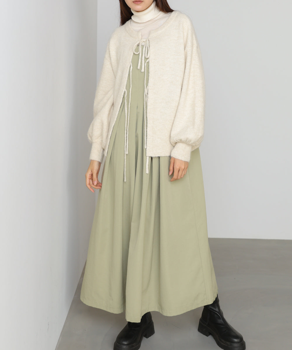 前後２ＷＡＹニットトップス＋タックキャミワンピース