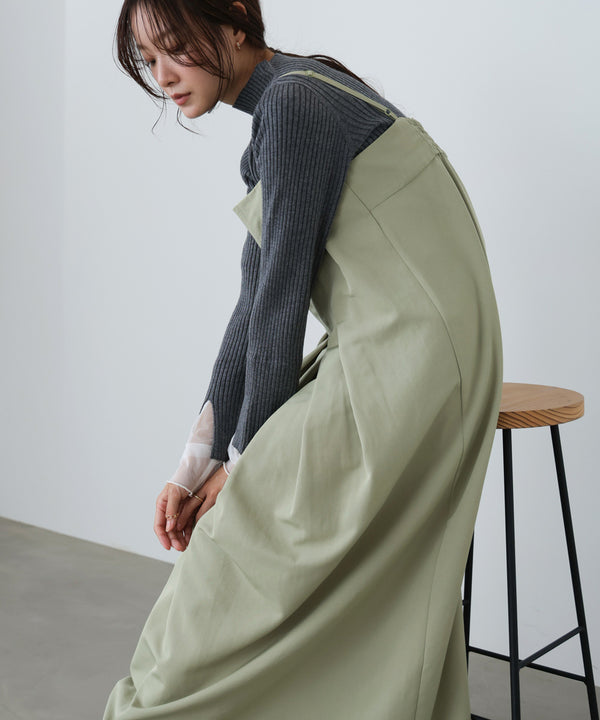 前後２ＷＡＹニットトップス＋タックキャミワンピース