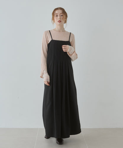 前後２ＷＡＹニットトップス＋タックキャミワンピース