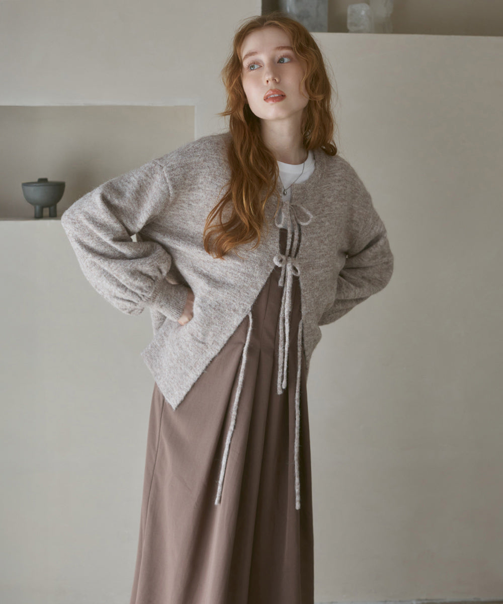 前後2WAYニットトップス＋タックキャミワンピース – Bab