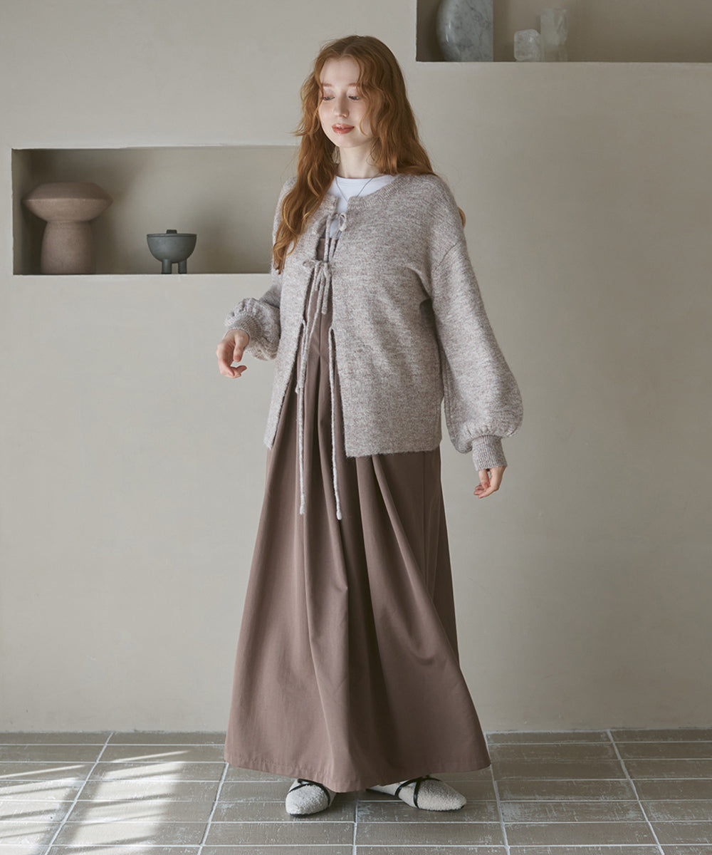 前後２ＷＡＹニットトップス＋タックキャミワンピース