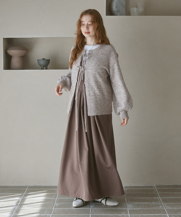 前後２ＷＡＹニットトップス＋タックキャミワンピース