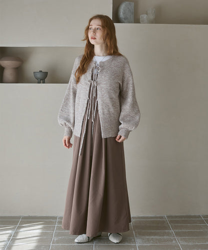 前後２ＷＡＹニットトップス＋タックキャミワンピース