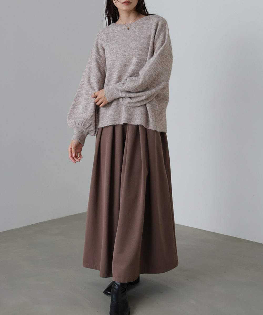 前後２ＷＡＹニットトップス＋タックキャミワンピース