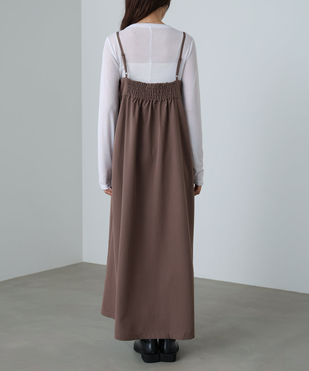 前後２ＷＡＹニットトップス＋タックキャミワンピース