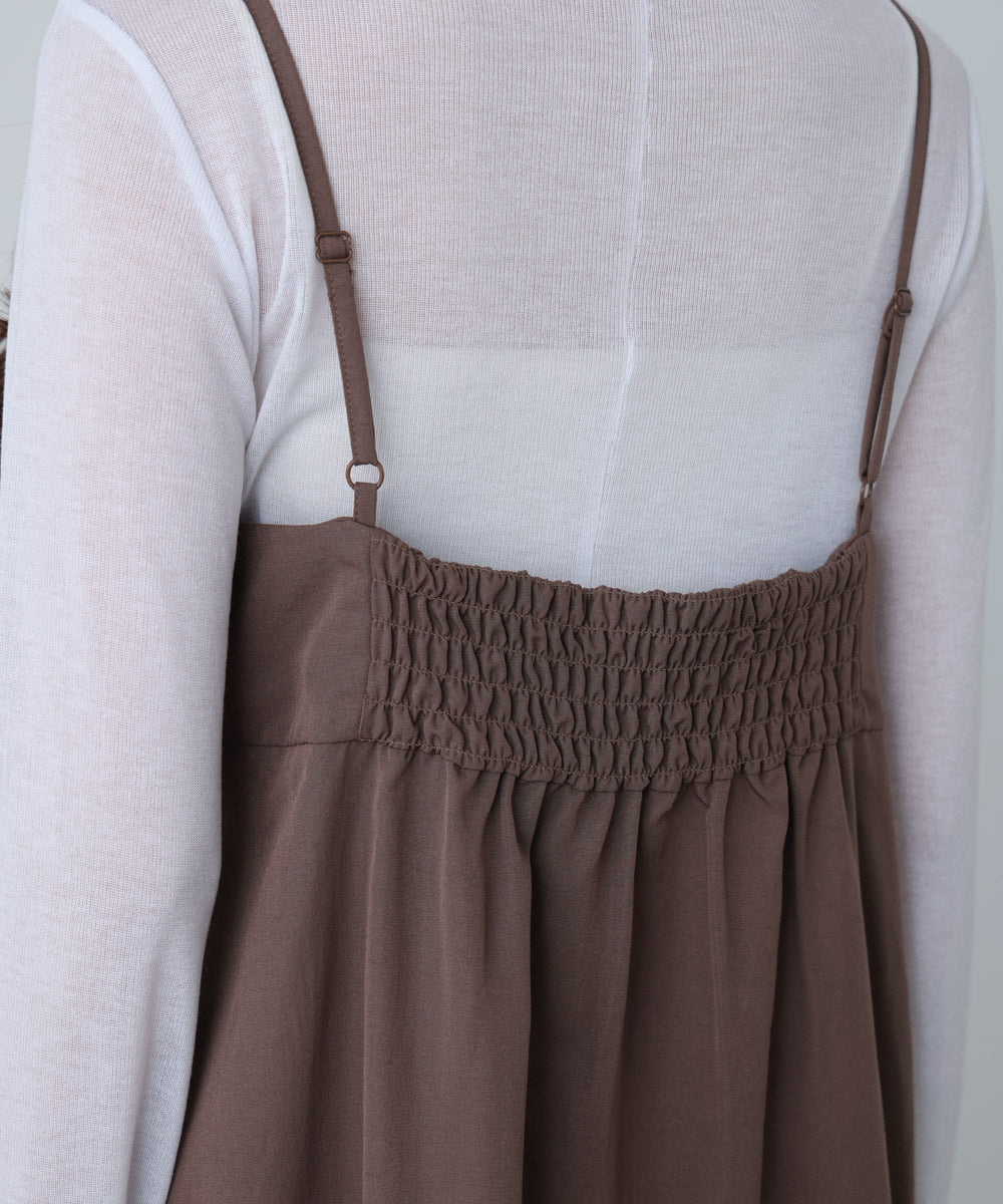 前後２ＷＡＹニットトップス＋タックキャミワンピース