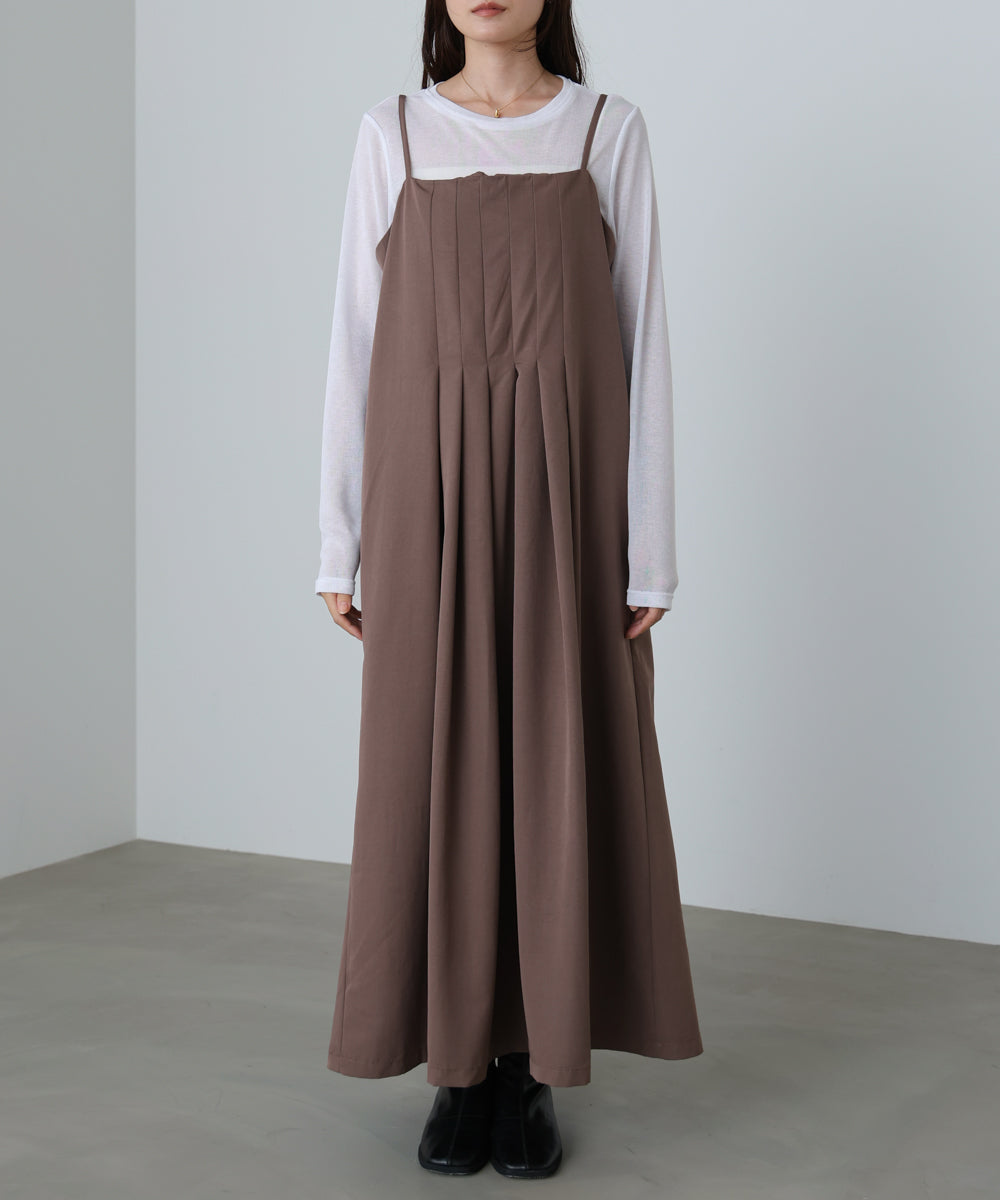 前後２ＷＡＹニットトップス＋タックキャミワンピース