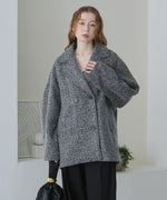 スリーブデザインハーフ丈コート