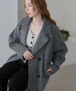 スリーブデザインハーフ丈コート