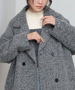 スリーブデザインハーフ丈コート