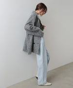 スリーブデザインハーフ丈コート