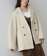 スリーブデザインハーフ丈コート