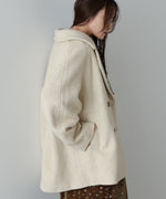 スリーブデザインハーフ丈コート