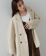 スリーブデザインハーフ丈コート