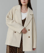 スリーブデザインハーフ丈コート