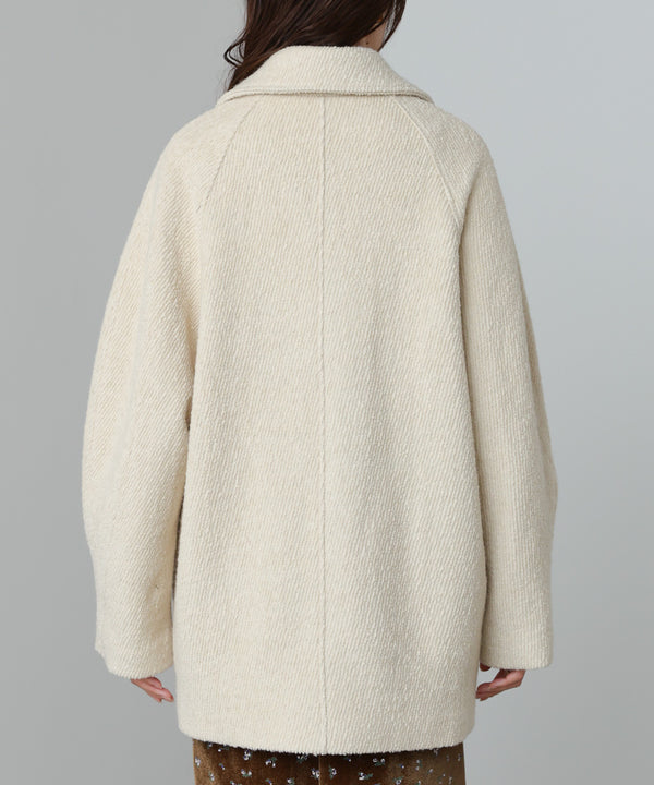 スリーブデザインハーフ丈コート