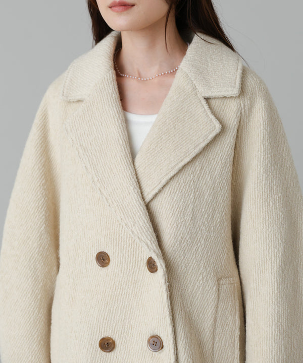 スリーブデザインハーフ丈コート